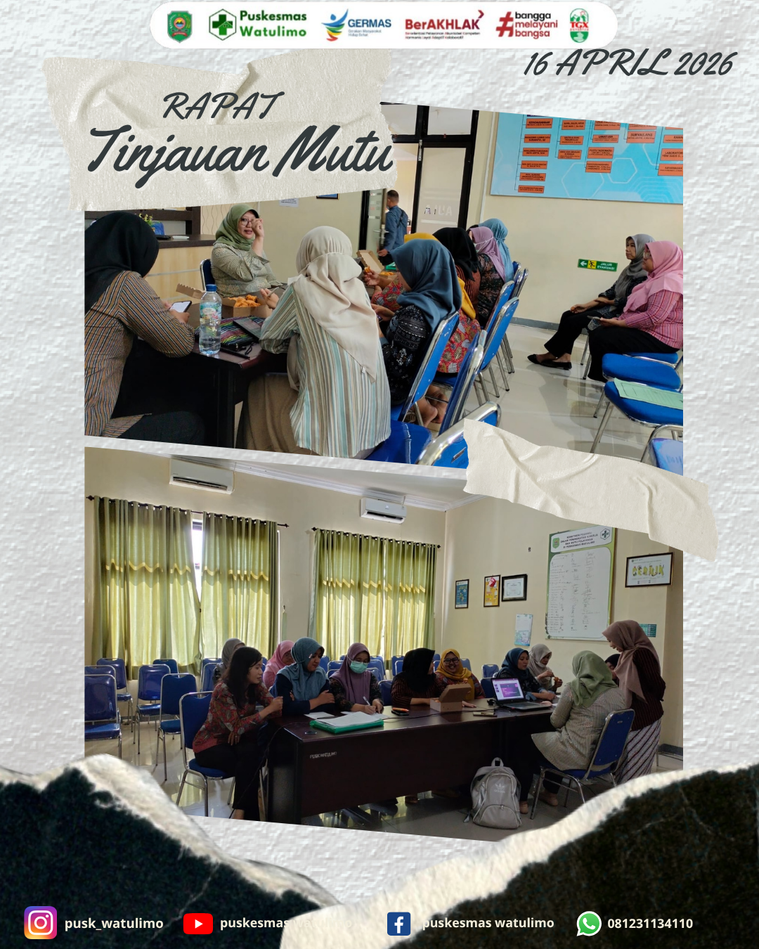 Evaluasi Layanan Kesehatan, Puskesmas Watulimo Berkomitmen Terus Berbenah